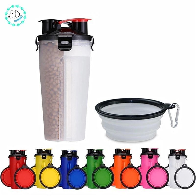 DoggyBottel™ | Bouteille d'eau de voyage 2 en 1 pour chien. - SaneDoggy