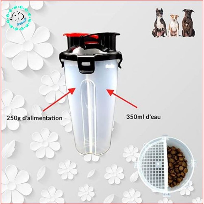 DoggyBottel™ | Bouteille d'eau de voyage 2 en 1 pour chien. - SaneDoggy