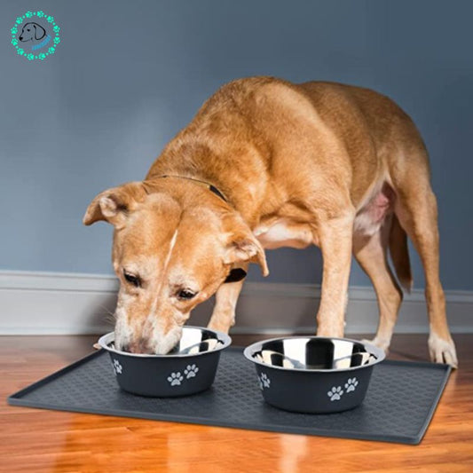 tapis pour gamelle chien | TapisPaw™ - SaneDoggy